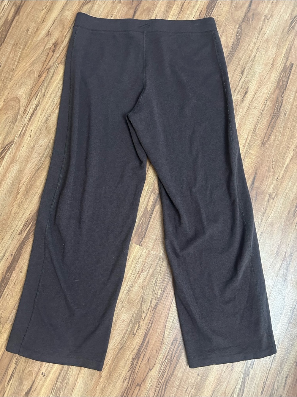 Horny Toad Wide Leg Chocolate Brown Low Rise Cropped Leggings Womens L - Picture 2 of 8